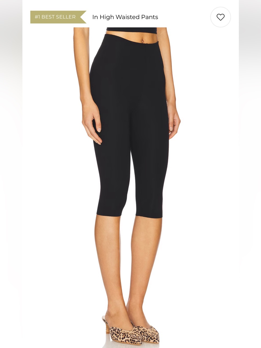 Commando Neoprene Capri Legging in Black size M